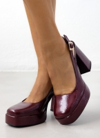 Γόβες Slingback λουστρίνι με ανοιχτή φτέρνα tfp