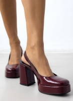 Γόβες Slingback λουστρίνι με ανοιχτή φτέρνα tfp