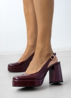 Γόβες Slingback λουστρίνι με ανοιχτή φτέρνα tfp