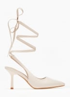 Γόβες μυτερές με lace up δέσιμο