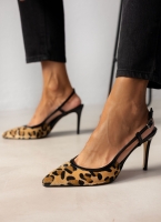 Γόβες μυτερές slingback με print TFP