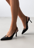 Γόβες μυτερές slingback λουστρίνι TFP