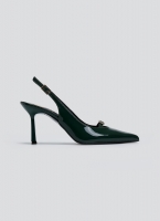 Γόβες μυτερές slingback λουστρίνι TFP