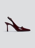 Γόβες μυτερές slingback λουστρίνι TFP