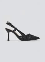 Γόβες μυτερές slingback με πλεκτό σχέδιο ERYNN