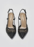 Γόβες μυτερές slingback με πλεκτό σχέδιο ERYNN