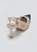 Γόβες μυτερές slingback με πλεκτό σχέδιο ERYNN