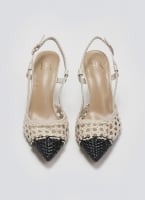 Γόβες μυτερές slingback με πλεκτό σχέδιο ERYNN