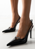 Γόβες slingback μυτερές λουστρίνι TFP