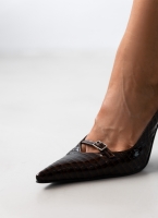 Γόβες slingback μυτερές  λουστρίνι TFP