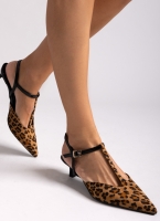 Γόβες slingback suede t-strap TFP
