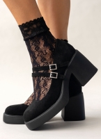 Γόβες suede Mary Jane με διπλή μπαρέτα