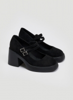 Γόβες suede Mary Jane με διπλή μπαρέτα