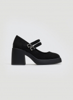 Γόβες suede Mary Jane με διπλή μπαρέτα