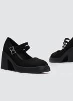 Γόβες suede Mary Jane με διπλή μπαρέτα