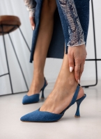 Γόβες τζιν μυτερές slingback TFP