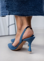 Γόβες τζιν μυτερές slingback TFP