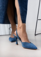Γόβες τζιν μυτερές slingback TFP