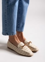 Loafers από ψάθα με πλεκτό σχέδιο Xti 143802