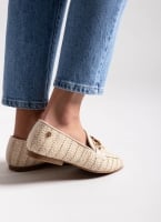 Loafers από ψάθα με πλεκτό σχέδιο Xti 143802