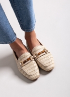Loafers από ψάθα με πλεκτό σχέδιο Xti 143802