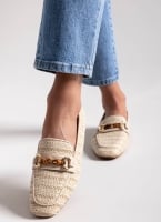 Loafers από ψάθα με πλεκτό σχέδιο Xti 143802