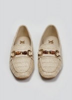 Loafers από ψάθα με πλεκτό σχέδιο Xti 143802