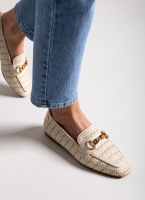 Loafers από ψάθα με πλεκτό σχέδιο Xti 143802