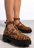 Loafers chunky suede με print TFP