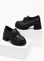 Loafers δερμάτινα chunky με αλυσίδα Ragazza 0596
