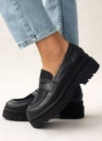 Loafers δερμάτινα με ponyskin TFP