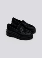 Loafers δερμάτινα με ponyskin TFP