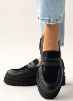 Loafers δερμάτινα με ponyskin TFP
