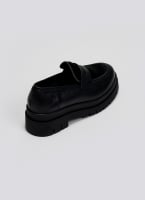 Loafers δερμάτινα με ponyskin TFP