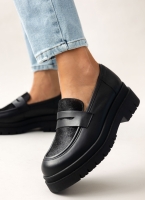 Loafers δερμάτινα με ponyskin TFP