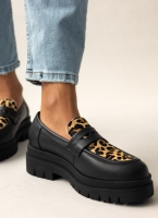 Loafers δερμάτινα με ponyskin TFP