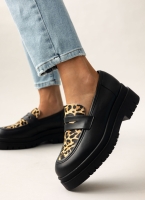 Loafers δερμάτινα με ponyskin TFP