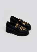 Loafers δερμάτινα με ponyskin TFP