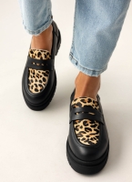 Loafers δερμάτινα με ponyskin TFP