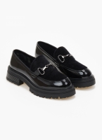 Loafers λουστρίνι με συνθετικό ponyskin