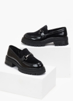 Loafers λουστρίνι με συνθετικό ponyskin