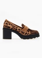 Loafers suede με τακούνι