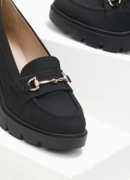 Loafers suede με τακούνι estil