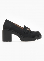 Loafers suede με τακούνι estil