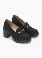 Loafers suede με τακούνι estil