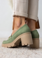 Loafers suede με τακούνι estil