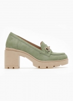 Loafers suede με τακούνι estil