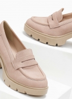 Loafers suede με τακούνι estil