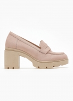 Loafers suede με τακούνι estil