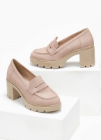 Loafers suede με τακούνι estil
